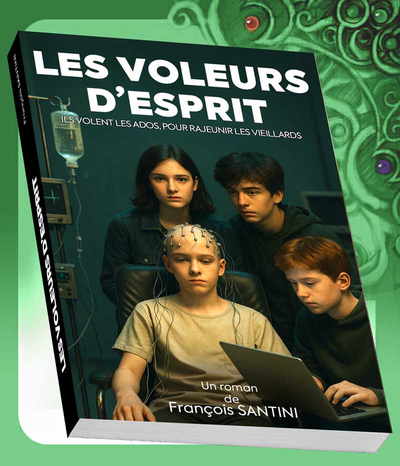 Les voleurs d'esprit\, livre adolescent, livre jeunesse, roman jeunesse, roman fantastique, livre fantastique, aventure fantastique jeunesse, livre ado fantastique, roman fantastique jeunesse, roman science-fiction, science-fition jeunesse